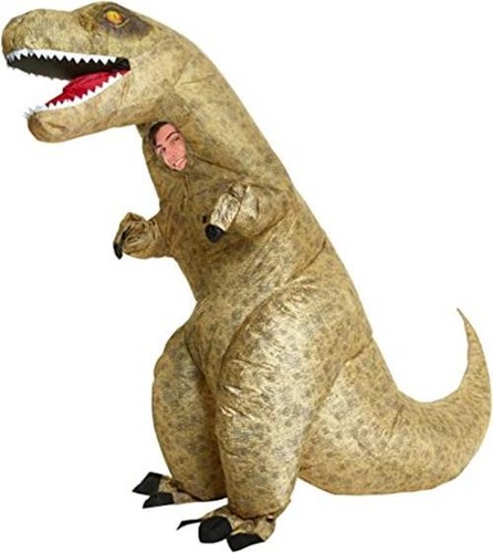 Inflatable rex costume adult - t-rex,